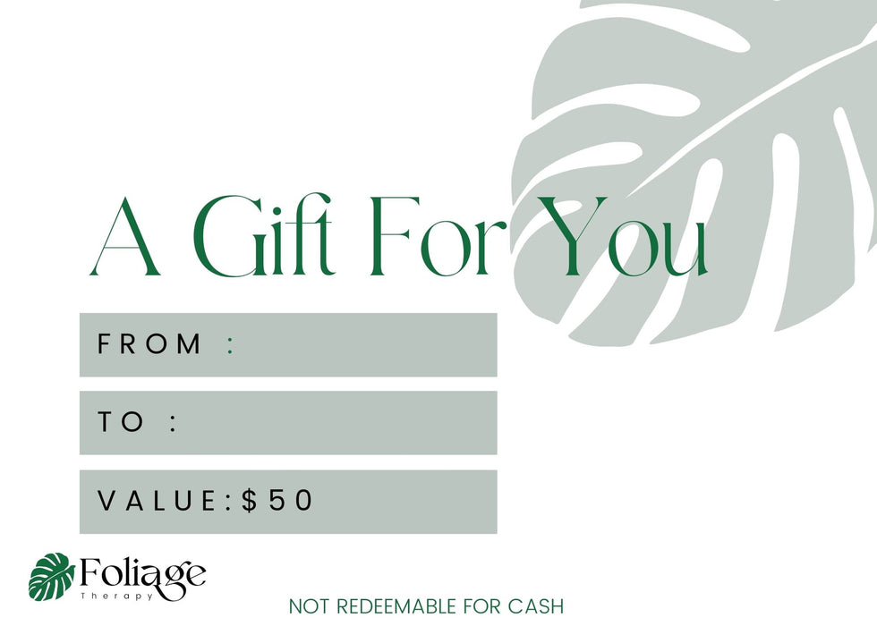 Foliage Therapy Gift Card