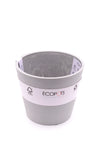 WhiteGrey Amsterdam pot on white background