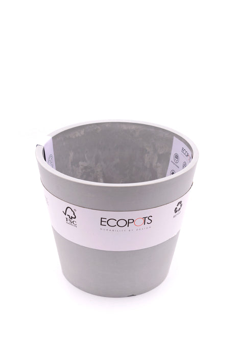 WhiteGrey Amsterdam pot on white background