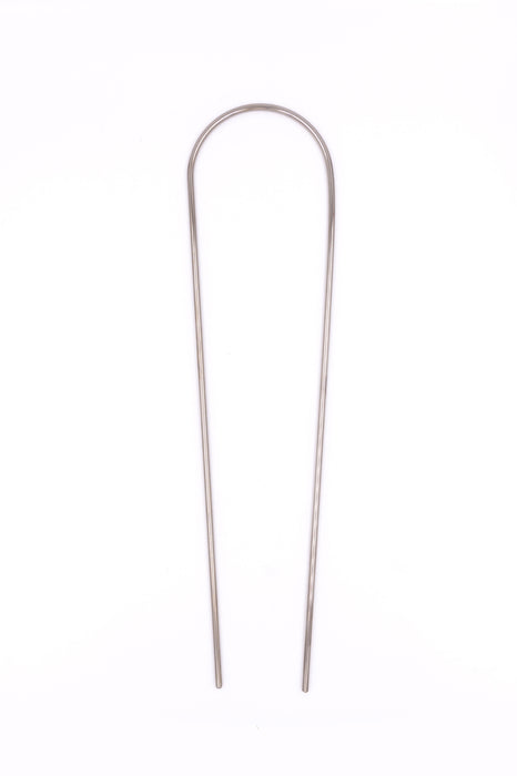 Stainless steel plant totem on white background